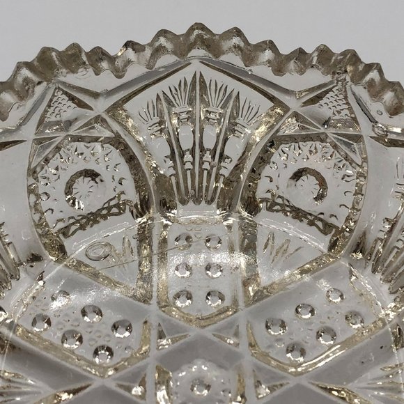 Imperial Glass Deep Cut Nappy Candy Dish Sawtooth. - Picture 8 of 9
